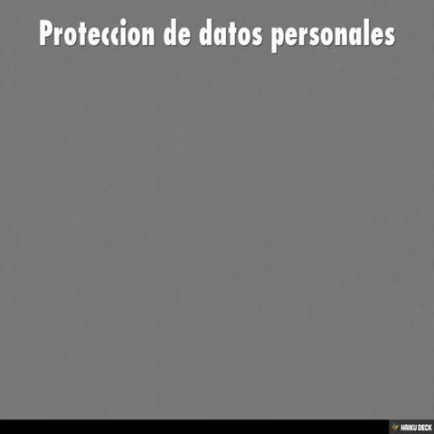 Proteccion de datos personales