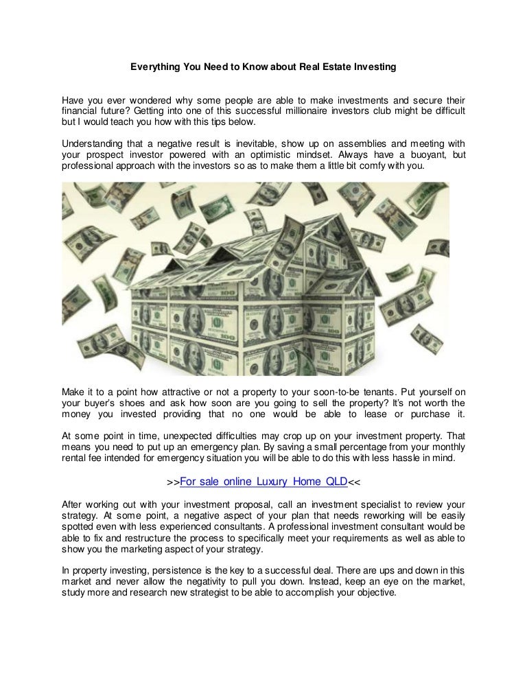 Everything You Need To Know About Real Estate Investing