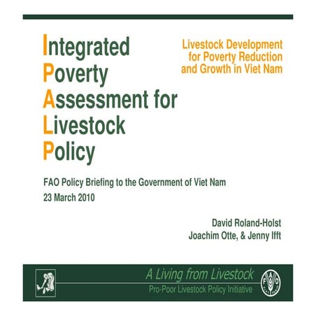 Integrated Poverty Assessment for Livestock Policy