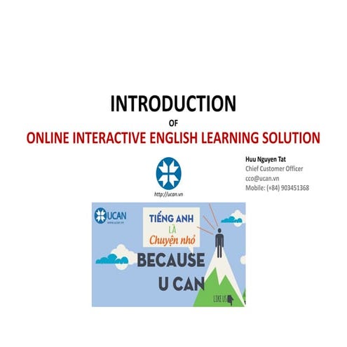 A business proposal of english interactive learning with ucan.vn