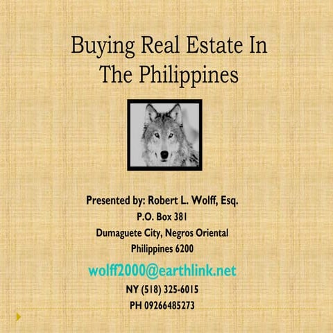Foreigner's guide to buying real estate in the philippines | PPT