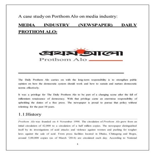 A case-study-on-porthom-alo-on-media-industry