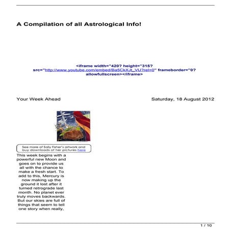 A Compilation of all Astrological Info!