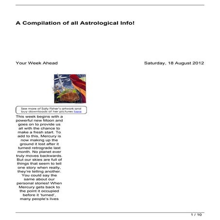 A Compilation of all Astrological Info!