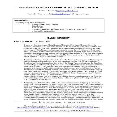 A Complete Guide To Walt Disney World 5.0 | RTF