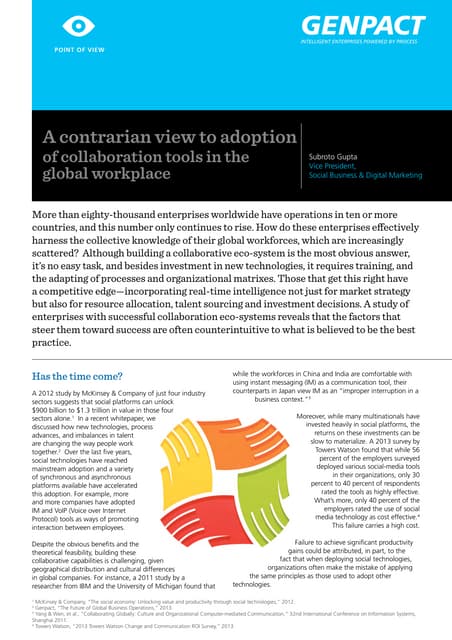 A contrarian view to adoption of co...