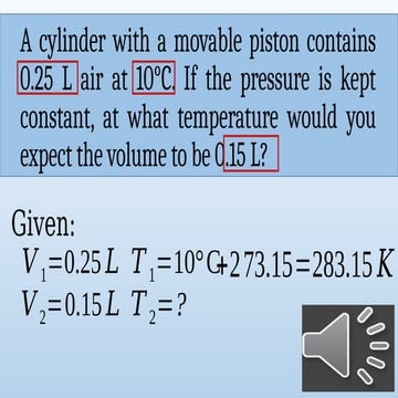 Charles Law - Volume is Directly Proportional to Temperature