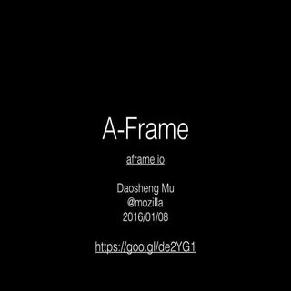 Introduction to A-Frame