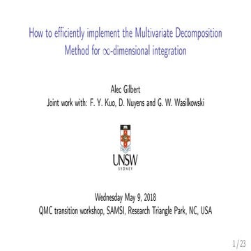 QMC: Transition Workshop - How to Efficiently Implement Multivariate Decompos...