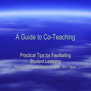 A Guide To Co Teaching