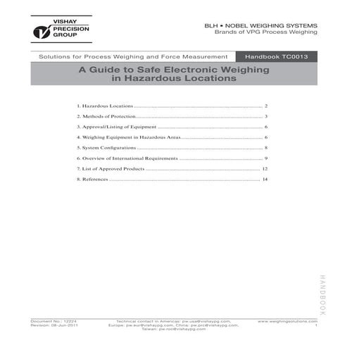 A Guide to Safe Electronic Weighing in Hazardous Locations
