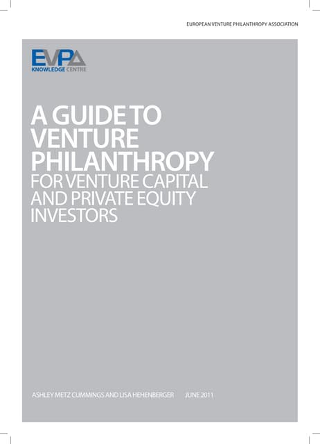 A Guide to Venture Philanthropy for...