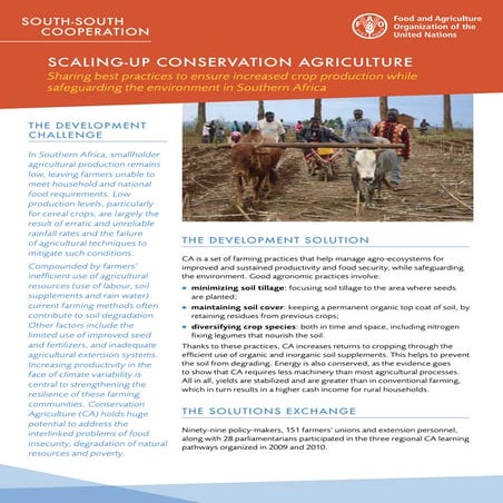 Conservation Agriculture a sustainable practice for africa’s ...