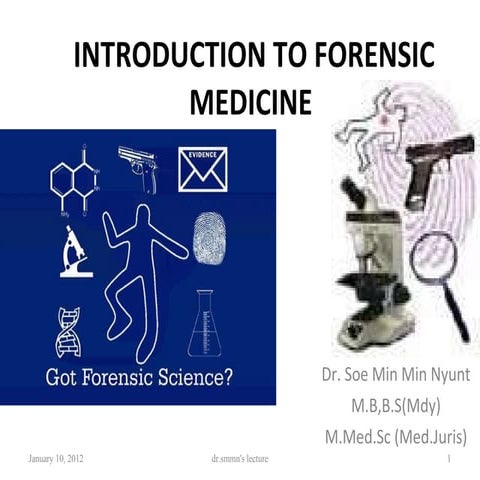 A. introduction to forensic medicine
