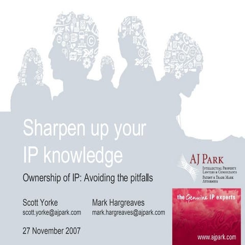 A J Park Clanz Seminar   Sharpen Up Your Ip Knowledge Mark  Hargreaves Scott ...