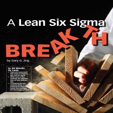 A lean-six-sigma-breakthrough