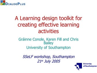 A learning design toolkit for creating effective learning activities