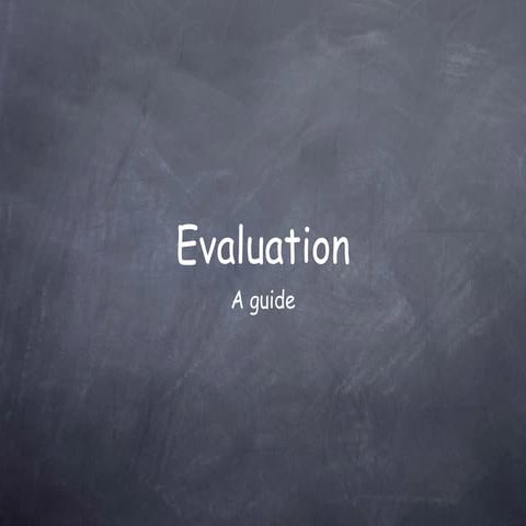 A level evaluation Guidance