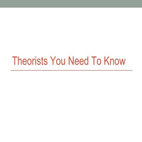 A-Level Media Studies Theories (Summaries)