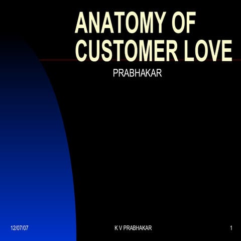 A N A T O M Y  O F  C U S T O M E R  L O V E