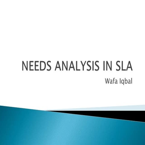  needs analysis in SLA