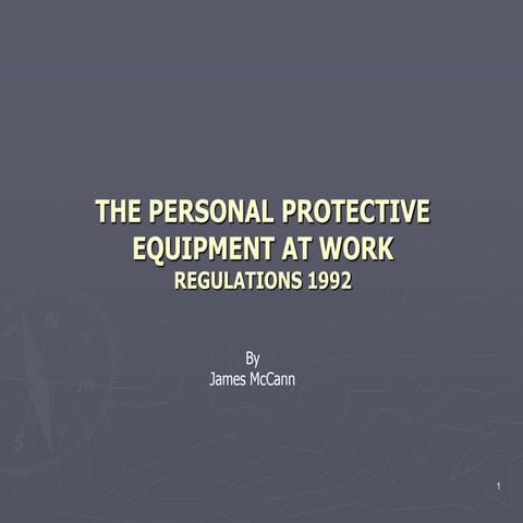 A  Part 10 The Personal Protective Equipment At Work By J Mc Cann