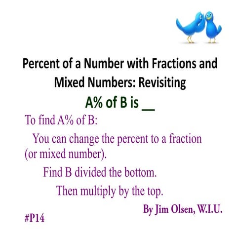 A percent of B Revisted