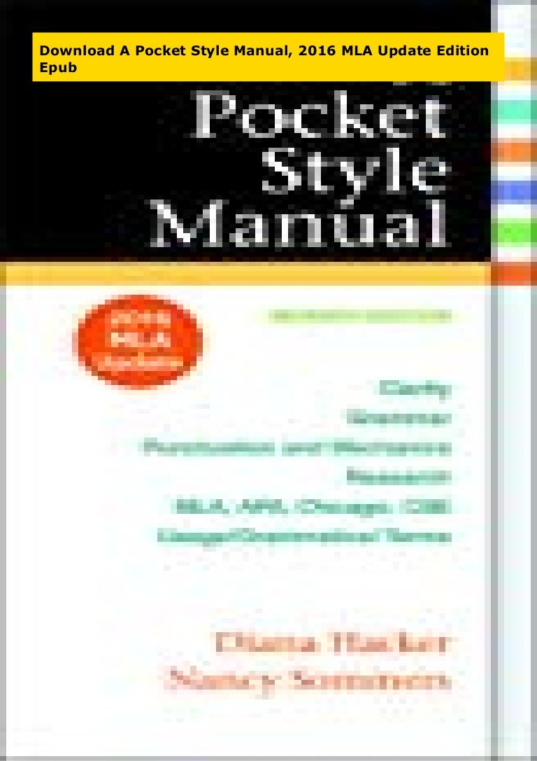 Download A Pocket Style Manual, 2016 MLA Update Edition Epub