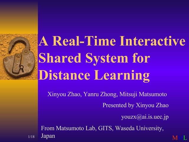 A Real-Time Interactive Shared System for Distance Learning