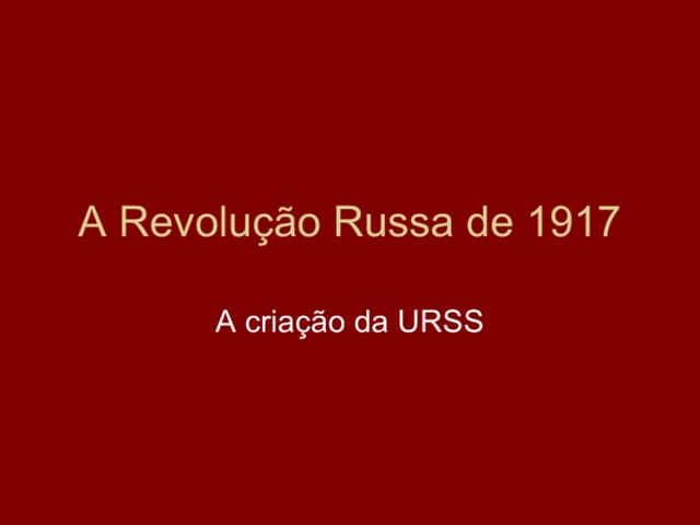 A  RevoluçãO  Russa De 1917