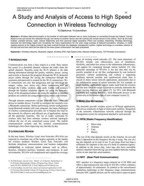 A study-and-analysis-of-access-to-high-speed-connection-in-wireless-technology