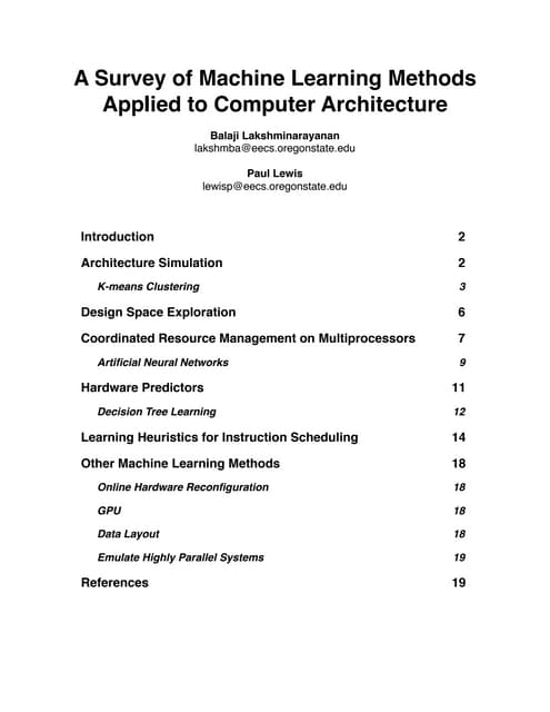 A Survey of Machine Learning Methods Applied to Computer ...