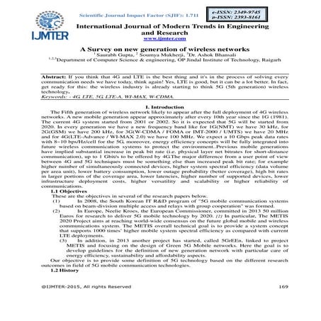 A Survey on new generation of wireless networks