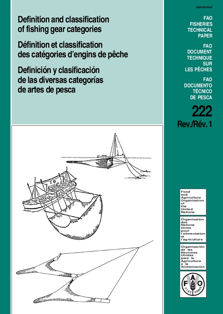 Definition and classification of fishing gear categories