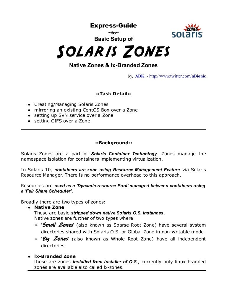 Solaris Zones native Lxbranded A TechXpress Guide