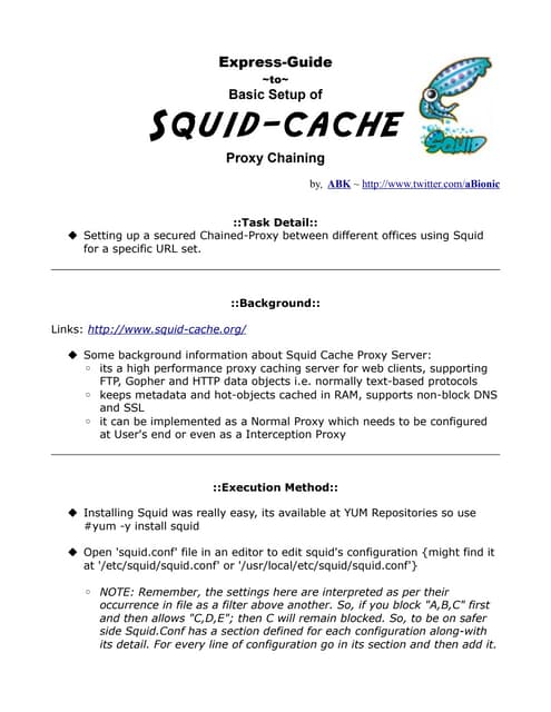 Squid for Load-Balancing & Cache-Proxy ~ A techXpress Guide