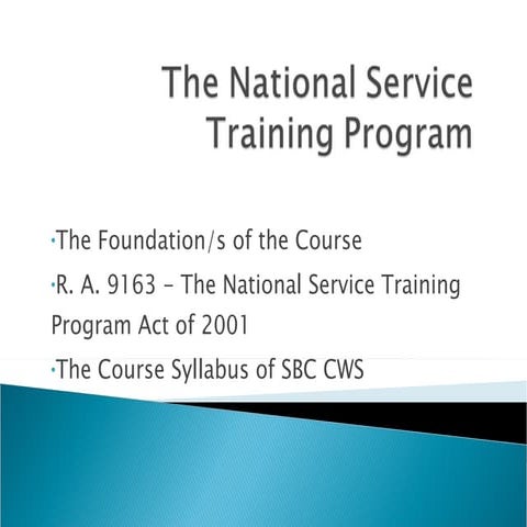 A. the national service training program