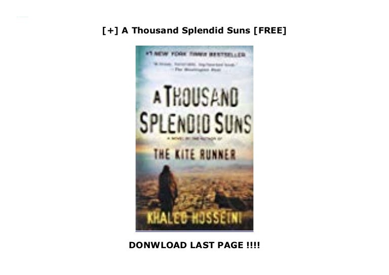 A Thousand Splendid Suns Free