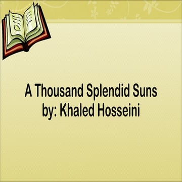 Comprehensive Summary and Analysis of Khaled Hosseini's A Thousand ...
