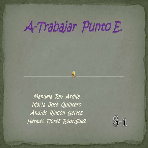 A trabajar  punto e