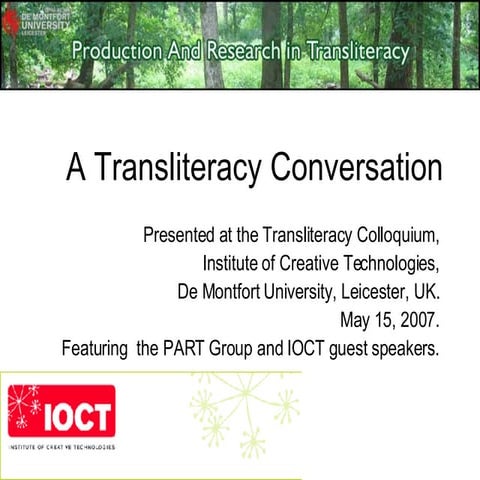 A Transliteracy Conversation