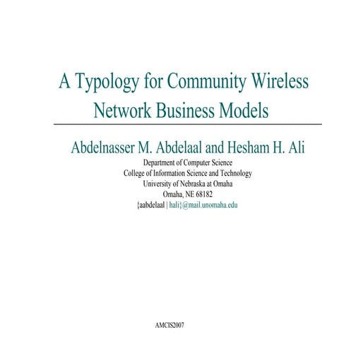 Graph Theoretic Model for Community Wireless Networks | PPT