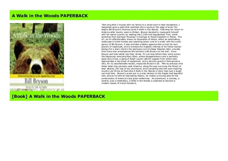A Walk in the Woods PAPERBACK