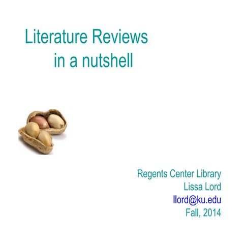 Literature Reviews in a Nutshell 