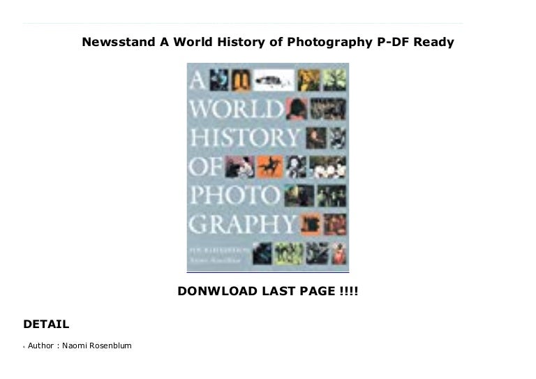 Newsstand A World History Of Photography P Df Ready