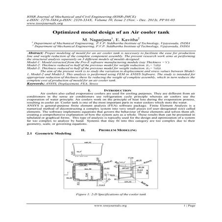 Optimized mould design of an Air cooler tank