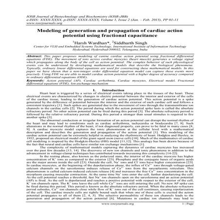 Modeling of generation and propagation of cardiac action potential using frac...