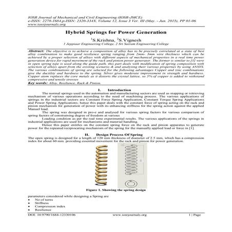 Design and Fabrication of Manual Spring Rolling Machine | PDF