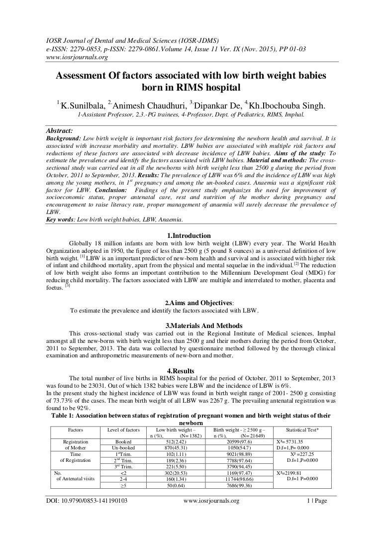 Assessment Of factors associated with low birth weight babies born in…