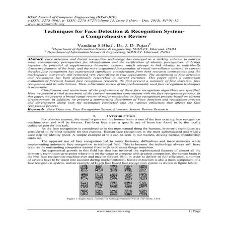 Techniques for Face Detection & Recognition Systema Comprehensive Review